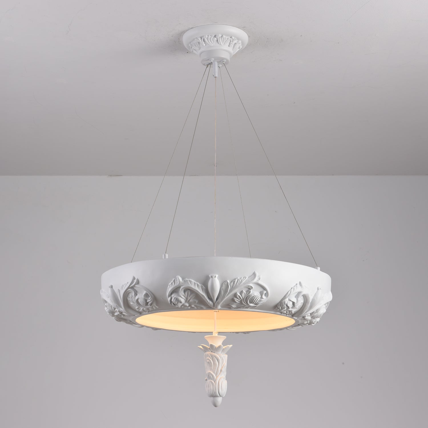Rococo Plaster Pendant Chandelier
