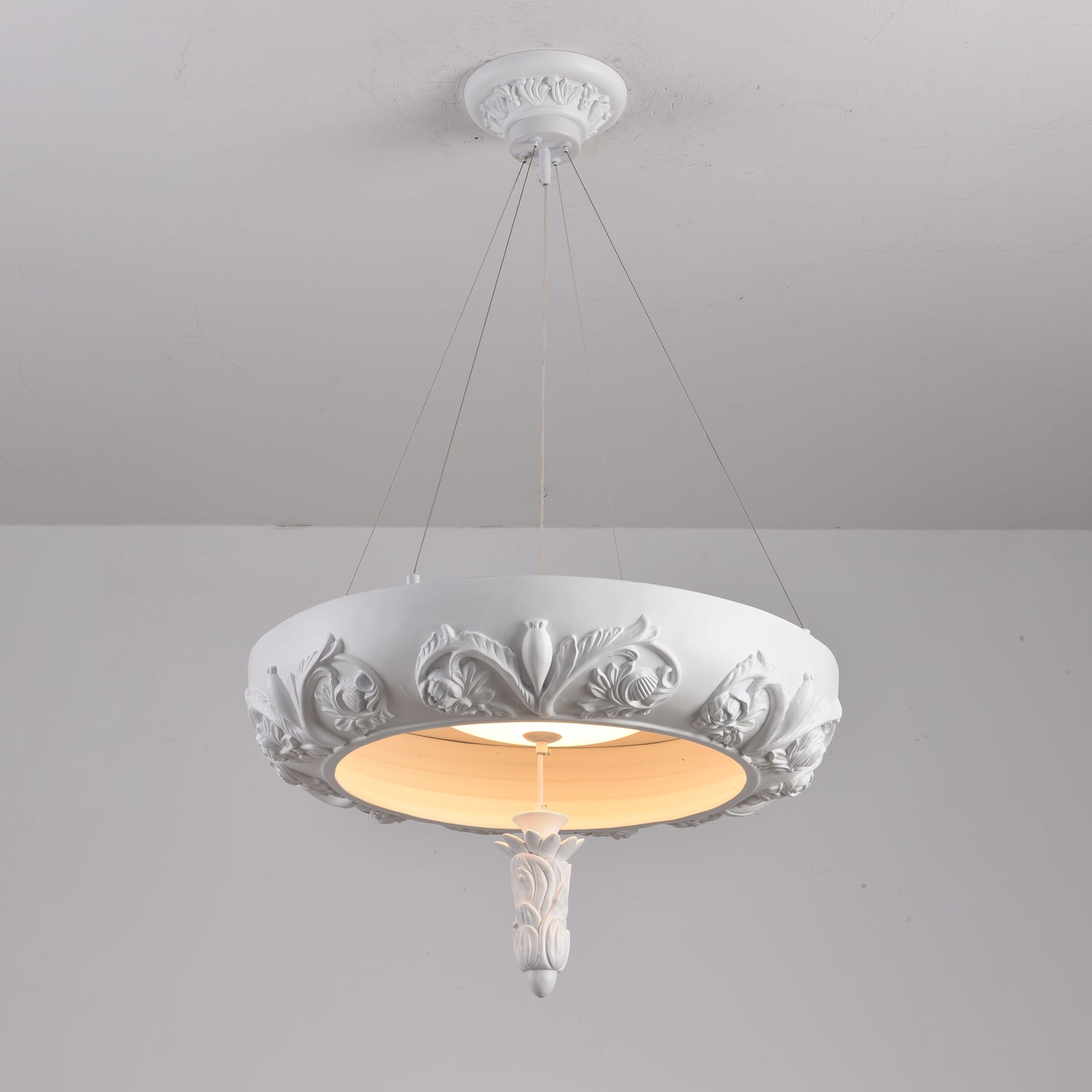 Rococo Plaster Pendant Chandelier