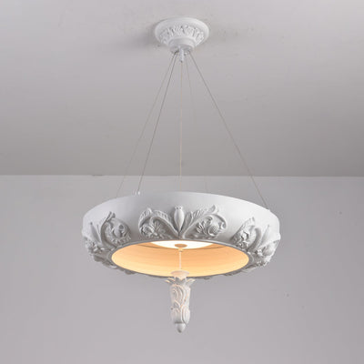 Rococo Plaster Pendant Chandelier