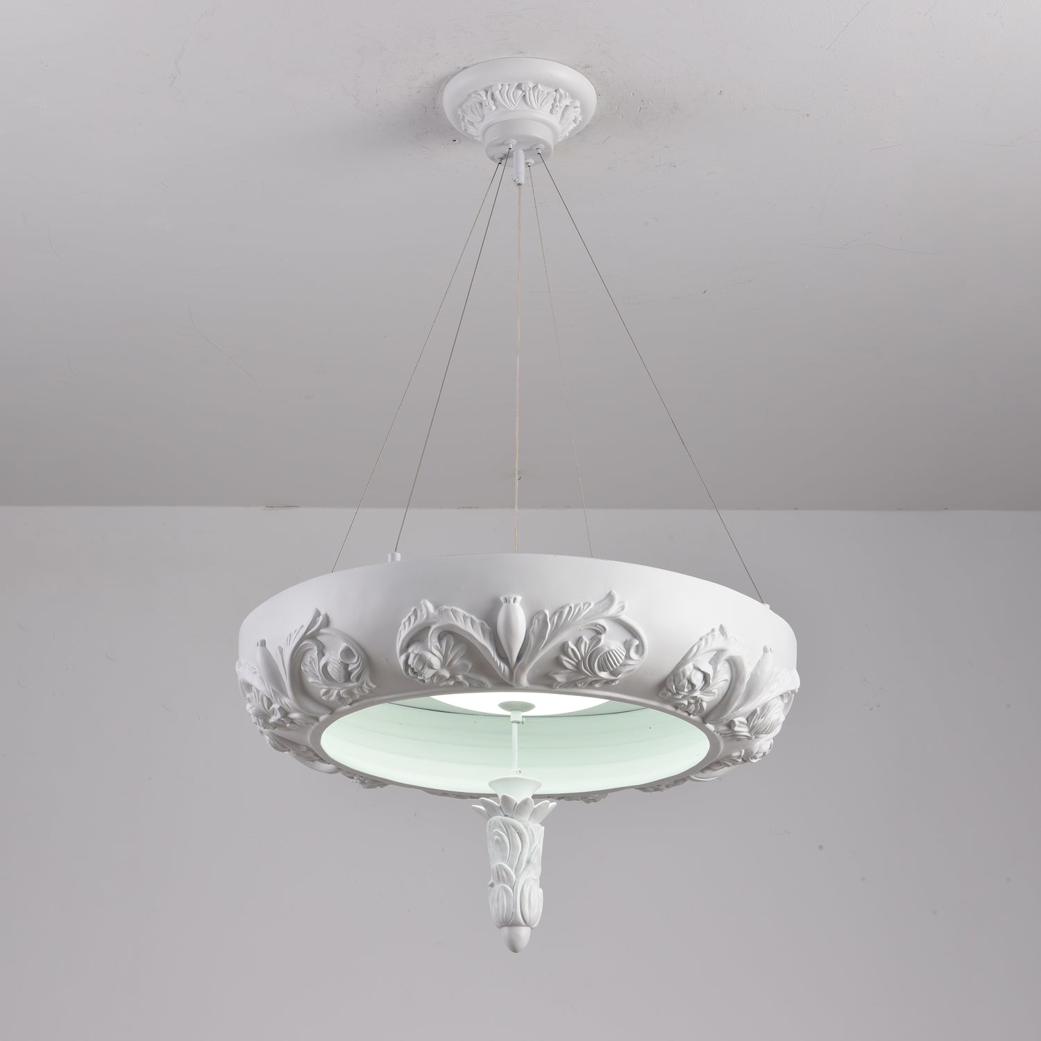 Rococo Plaster Pendant Chandelier