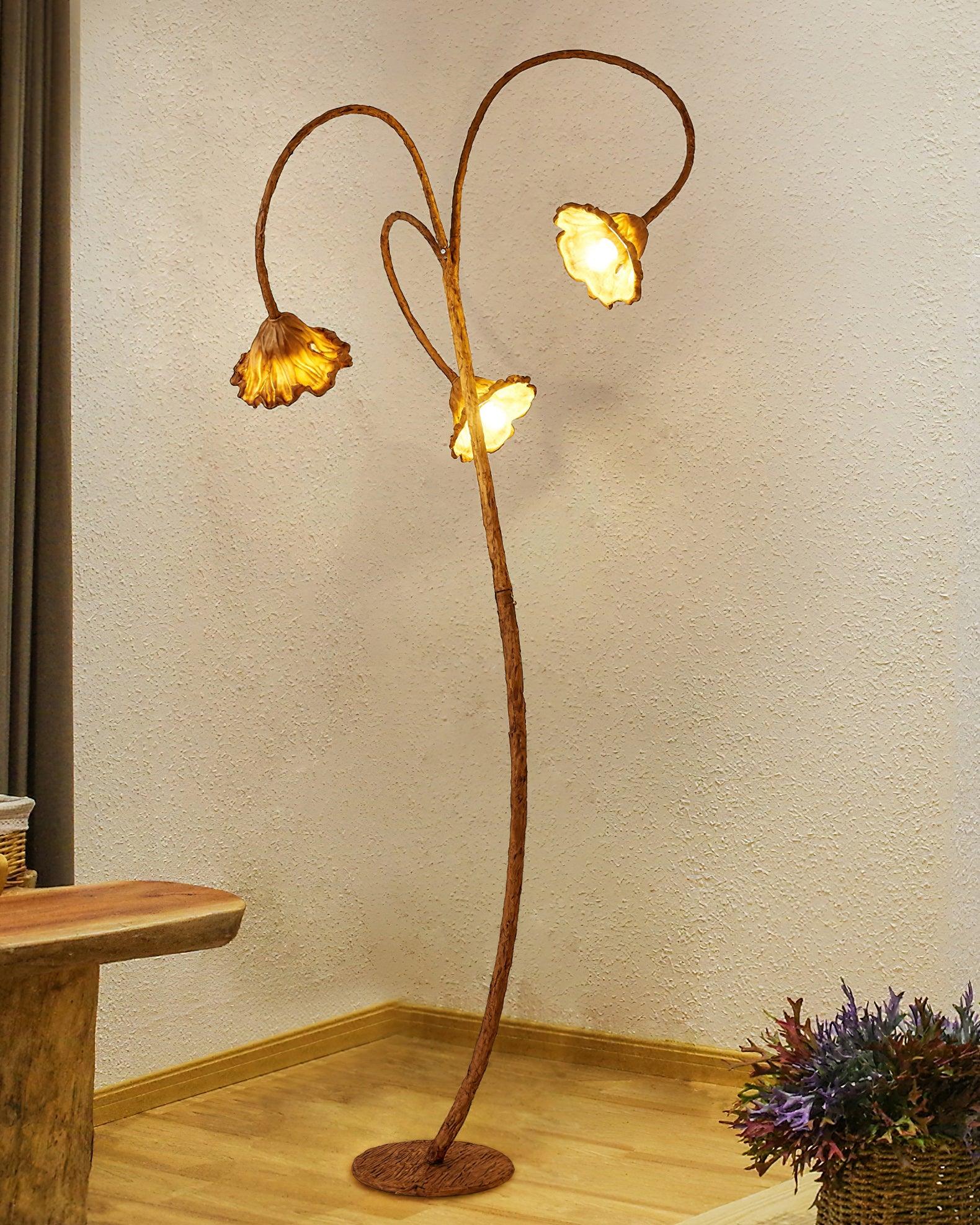 Ailo Natural Resin Floor Lamp