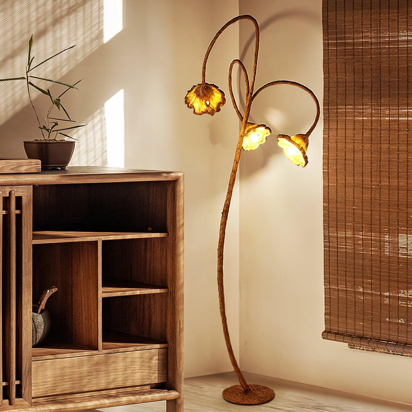Ailo Natural Resin Floor Lamp