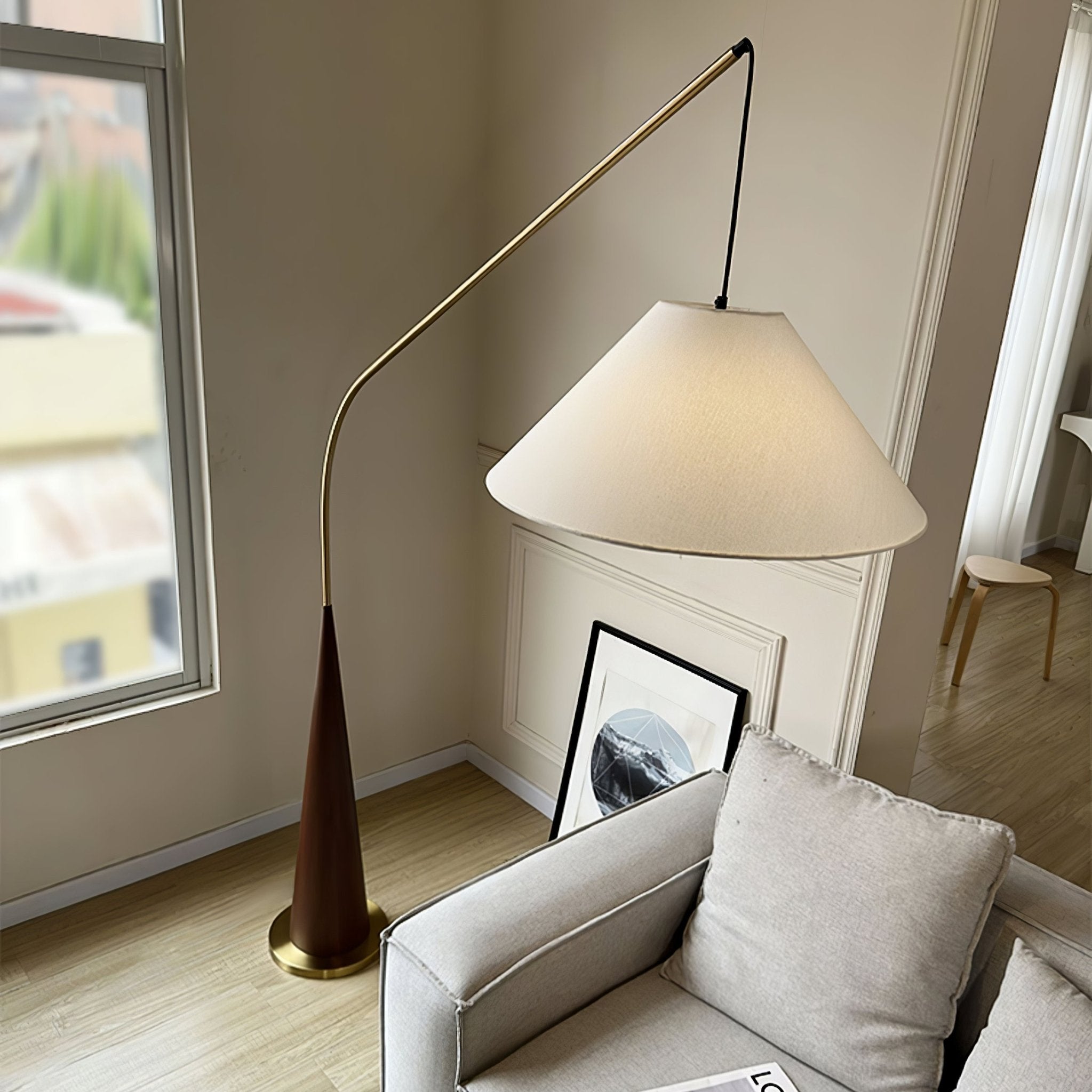 Uriah Minimalist Fabric Floor Lamp
