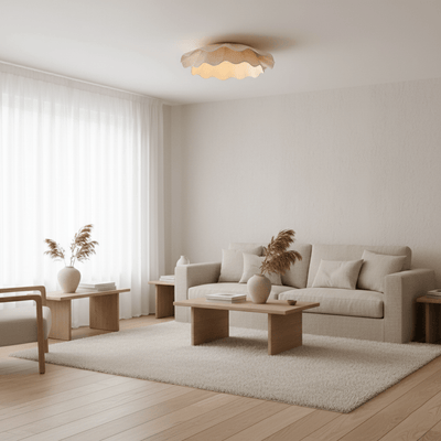 Rosebrook Fabric Wave Flush Mount Ceiling Light