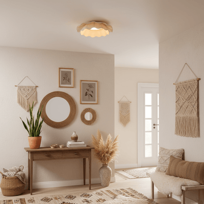 Rosebrook Fabric Wave Flush Mount Ceiling Light