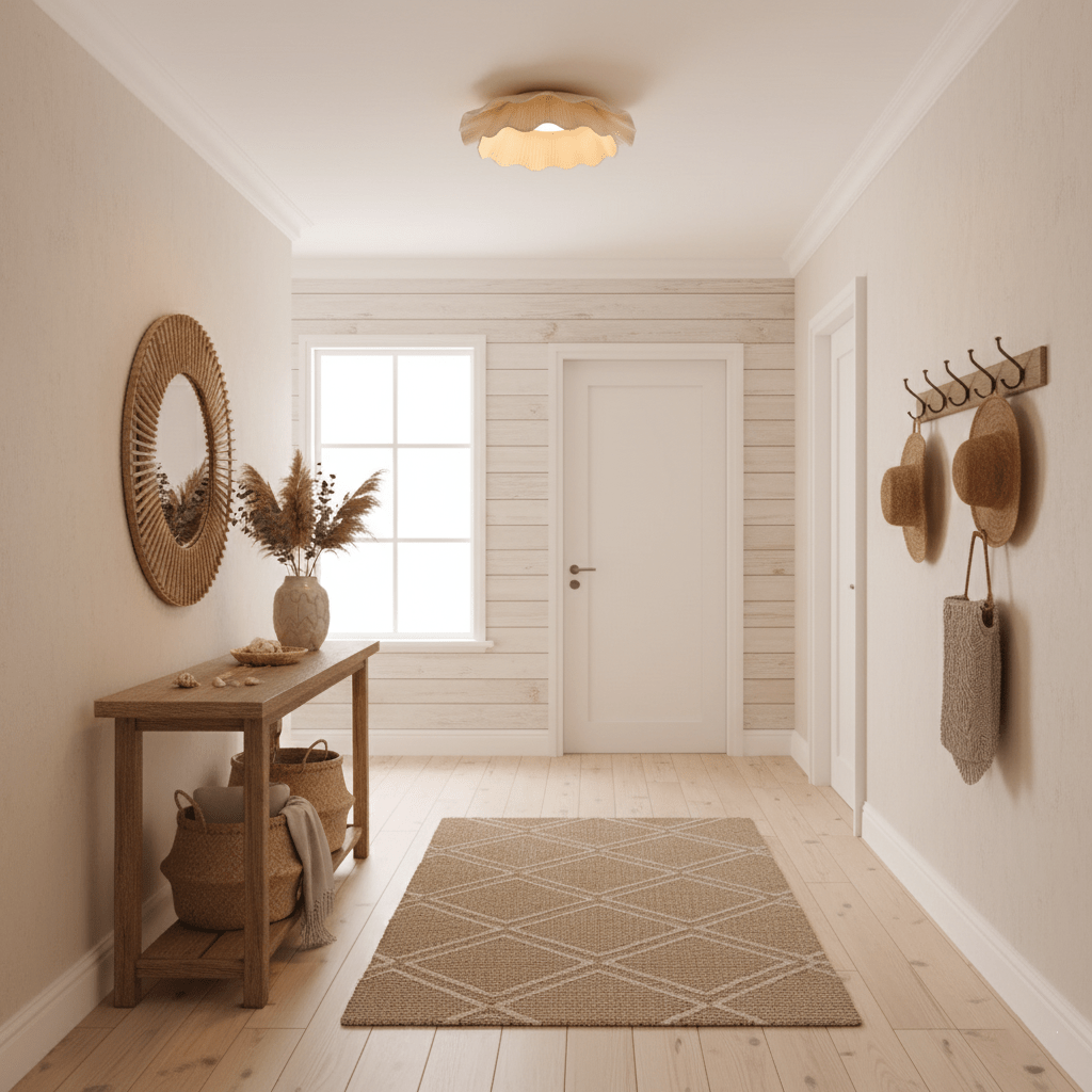 Rosebrook Fabric Wave Flush Mount Ceiling Light