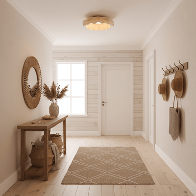 Rosebrook Fabric Wave Flush Mount Ceiling Light