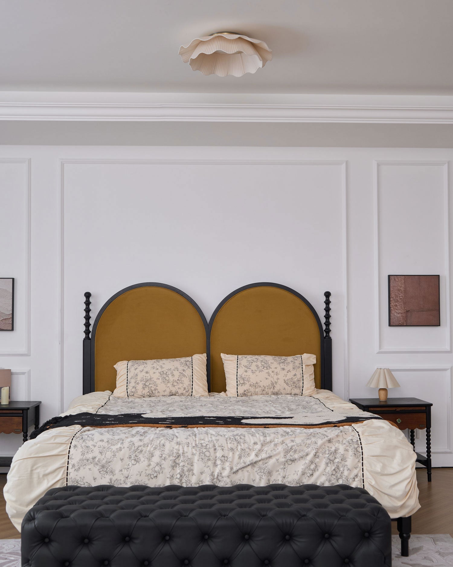 Rosebrook Fabric Wave Flush Mount Ceiling Light