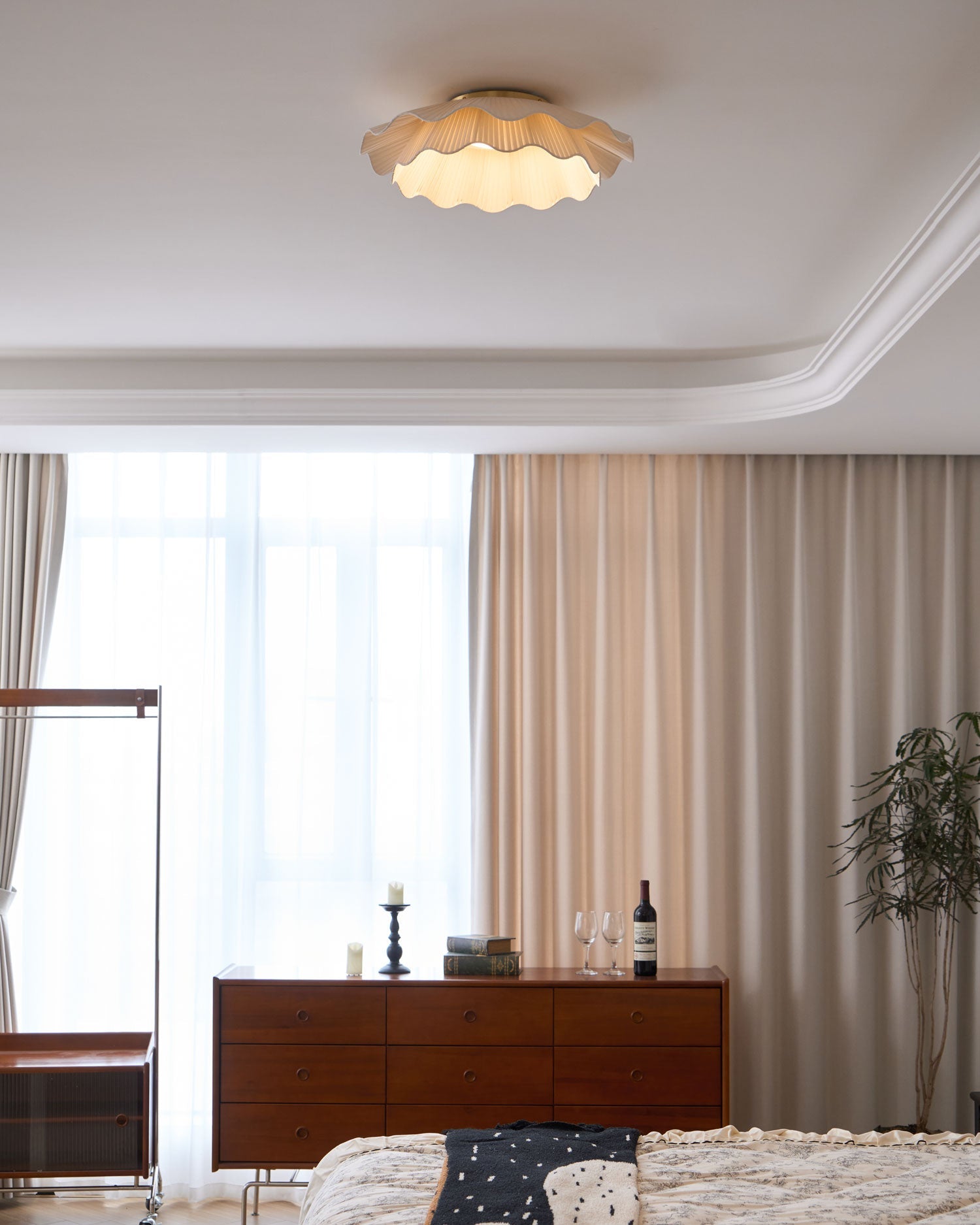 Rosebrook Fabric Wave Flush Mount Ceiling Light