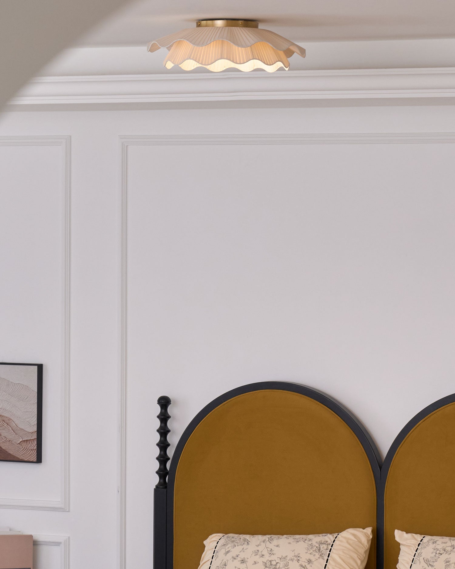 Rosebrook Fabric Wave Flush Mount Ceiling Light