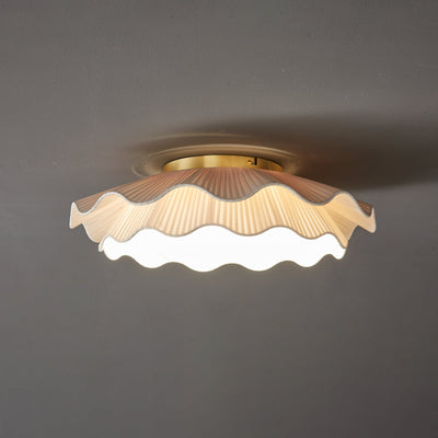 Rosebrook Fabric Wave Flush Mount Ceiling Light