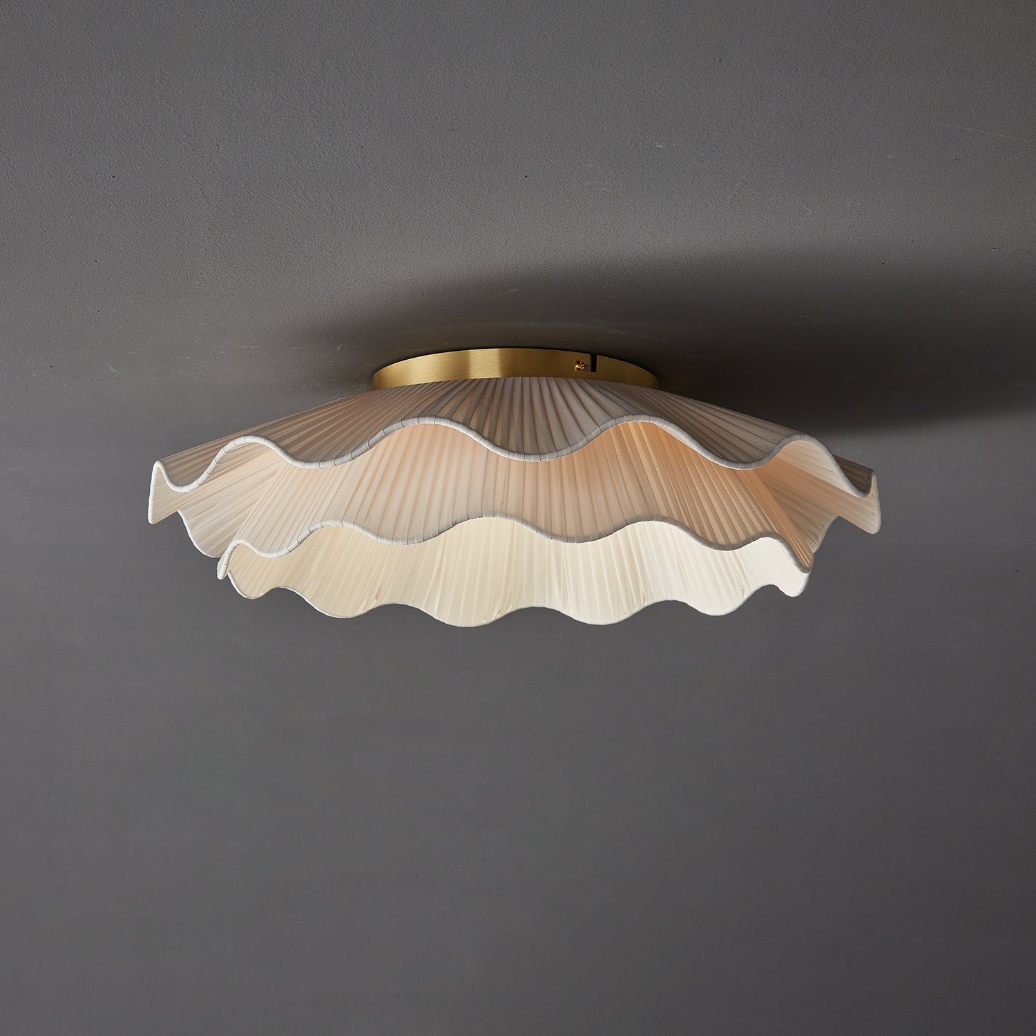 Rosebrook Fabric Wave Flush Mount Ceiling Light