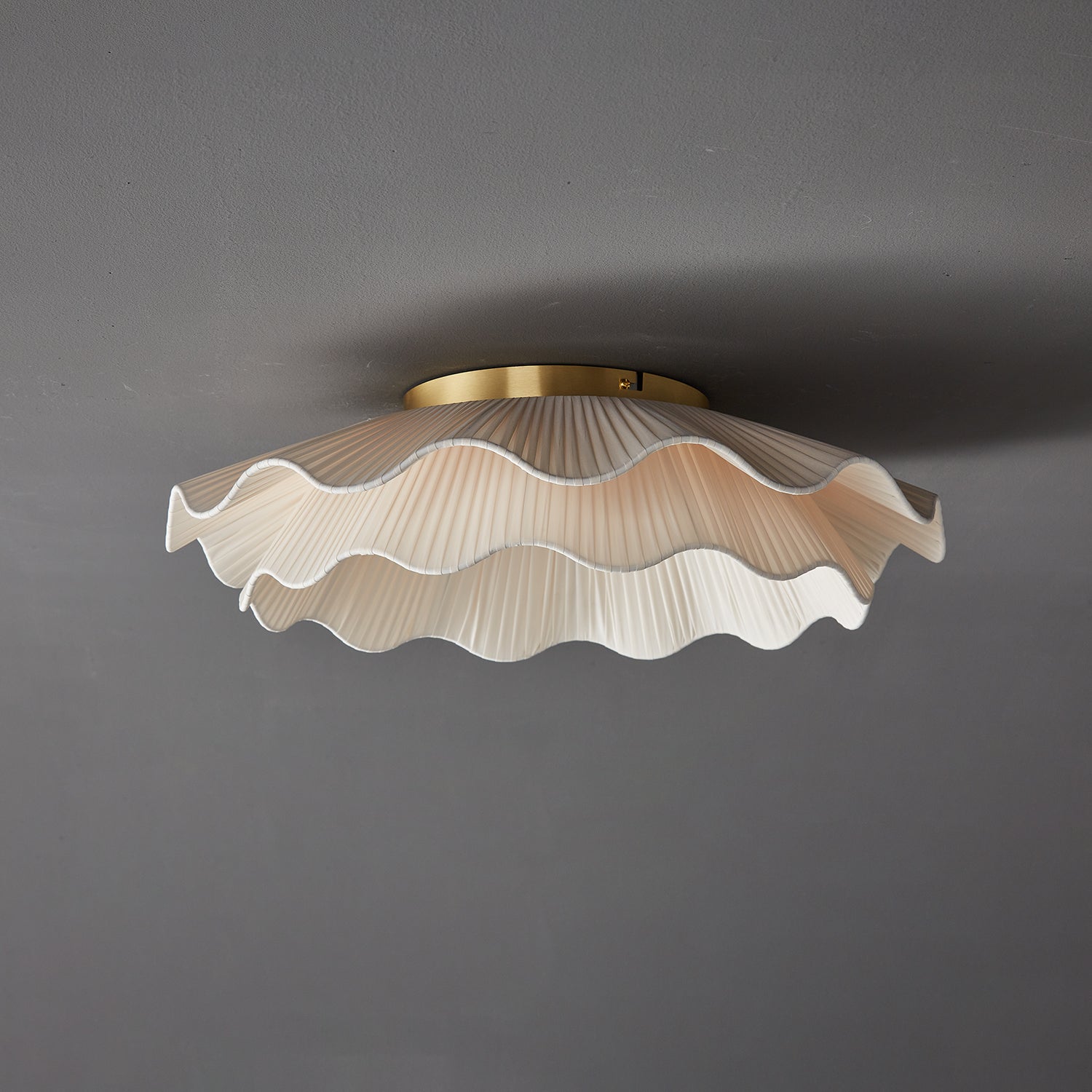 Rosebrook Fabric Wave Flush Mount Ceiling Light