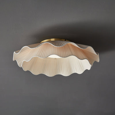 Rosebrook Fabric Wave Flush Mount Ceiling Light