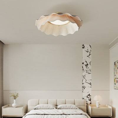 Ritta  Fabric Wave Ceiling Light Brass