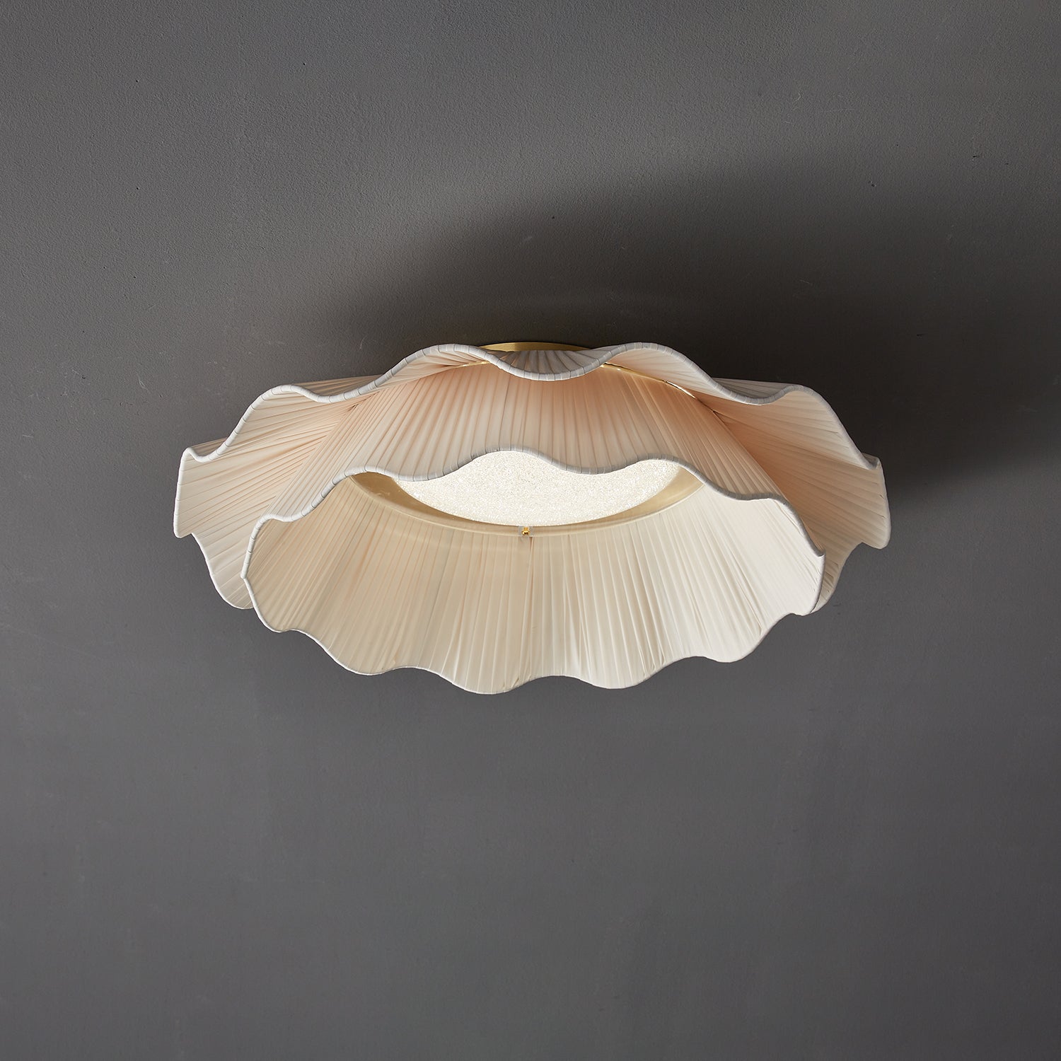 Rosebrook Fabric Wave Flush Mount Ceiling Light