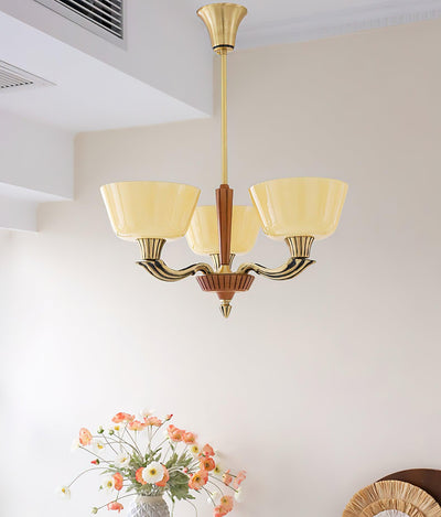 Rolvin Chandelier Flared Shade Vintage