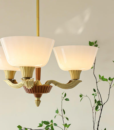 Rolvin Chandelier Flared Shade Vintage