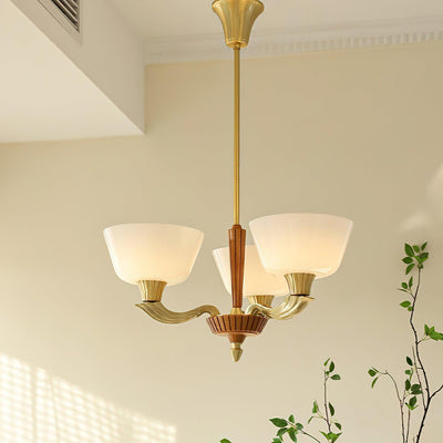 Rolvin Chandelier Flared Shade Vintage