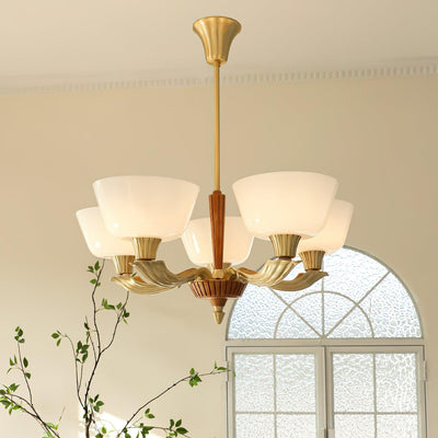 Rolvin Chandelier Flared Shade Vintage