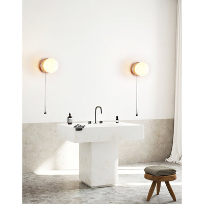 Norisaria Travertine Glass Wall Lamp