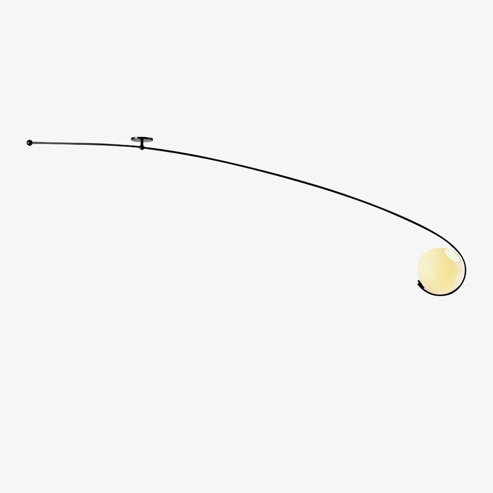 Elsoris Modern Minimalist Curve Glass Ceiling Lamp