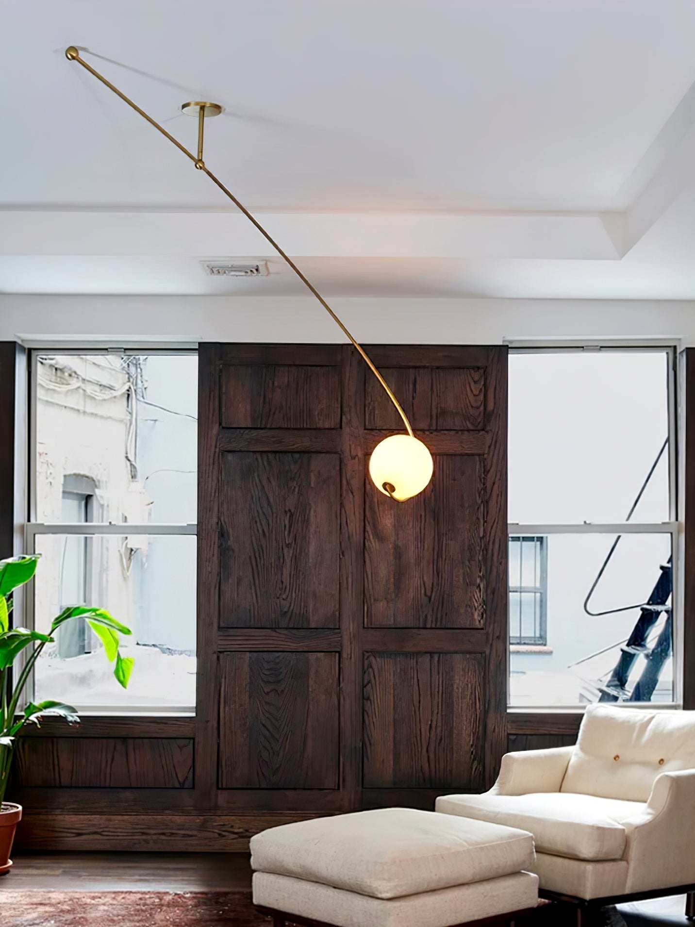 Elsoris Modern Minimalist Curve Glass Ceiling Lamp