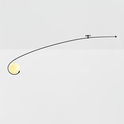 Elsoris Modern Minimalist Curve Glass Ceiling Lamp