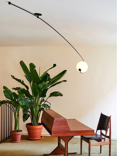 Elsoris Modern Minimalist Curve Glass Ceiling Lamp