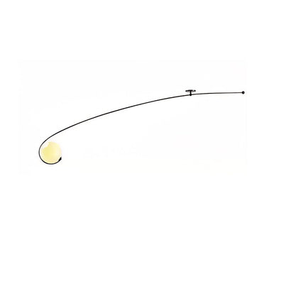 Elsoris Modern Minimalist Curve Glass Ceiling Lamp
