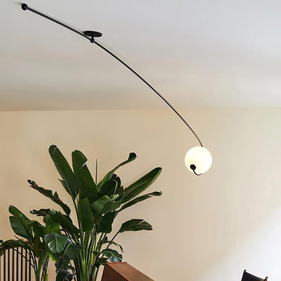 Elsoris Modern Minimalist Curve Glass Ceiling Lamp