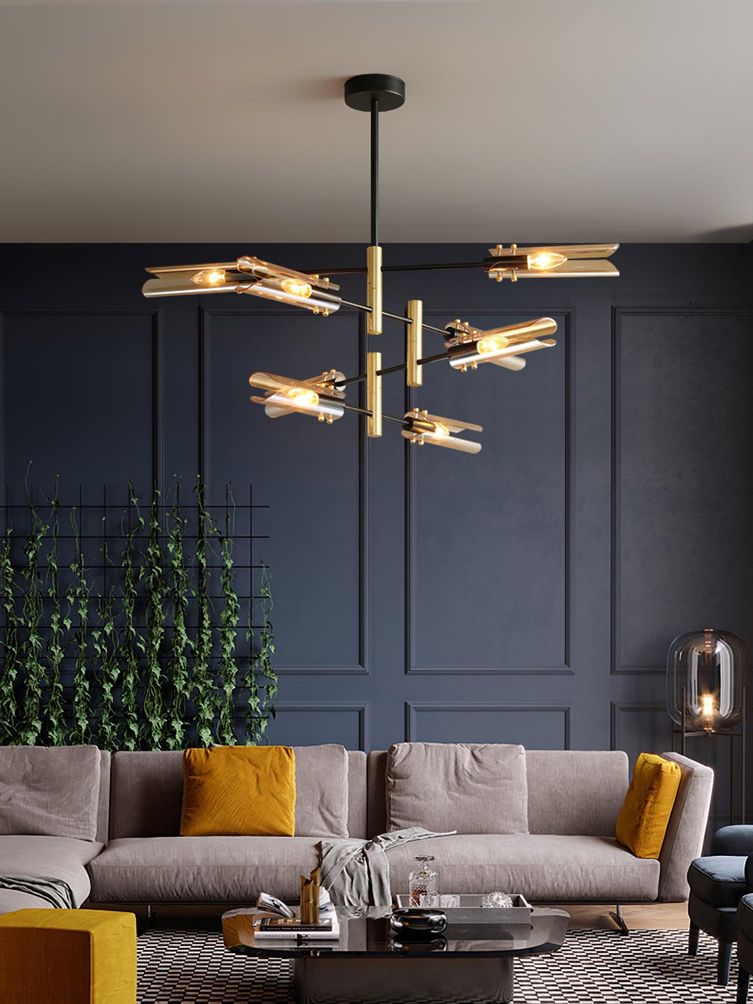 Eloz Chandelier Double 6-Light Modern