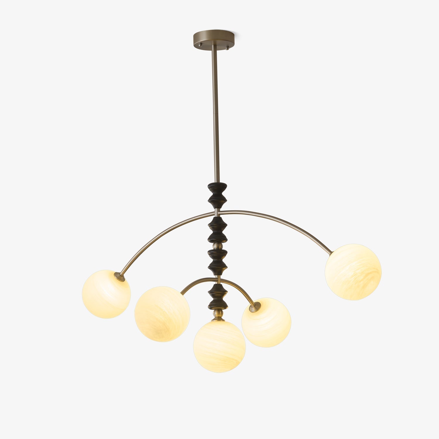 Cucarara Traditional Nordic Art Arc Wood Chandelier