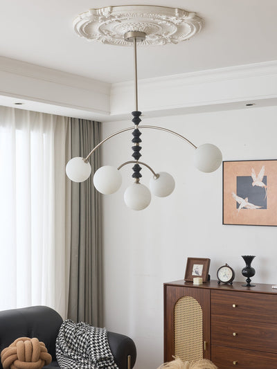 Cucarara Traditional Nordic Art Arc Wood Chandelier