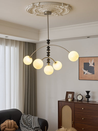 Cucarara Traditional Nordic Art Arc Wood Chandelier