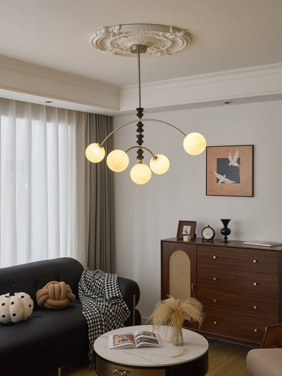Cucarara Traditional Nordic Art Arc Wood Chandelier