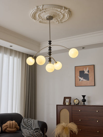 Cucarara Traditional Nordic Art Arc Wood Chandelier