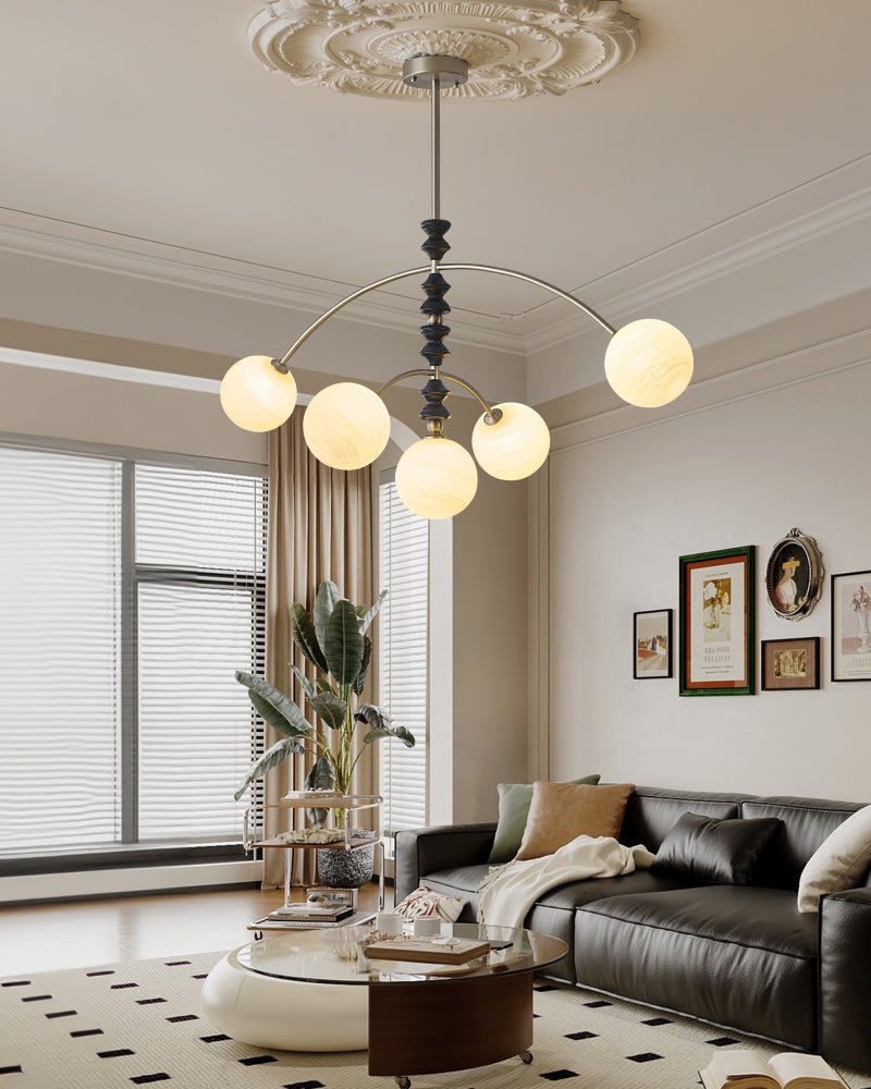 Cucarara Traditional Nordic Art Arc Wood Chandelier