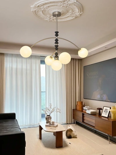 Cucarara Traditional Nordic Art Arc Wood Chandelier