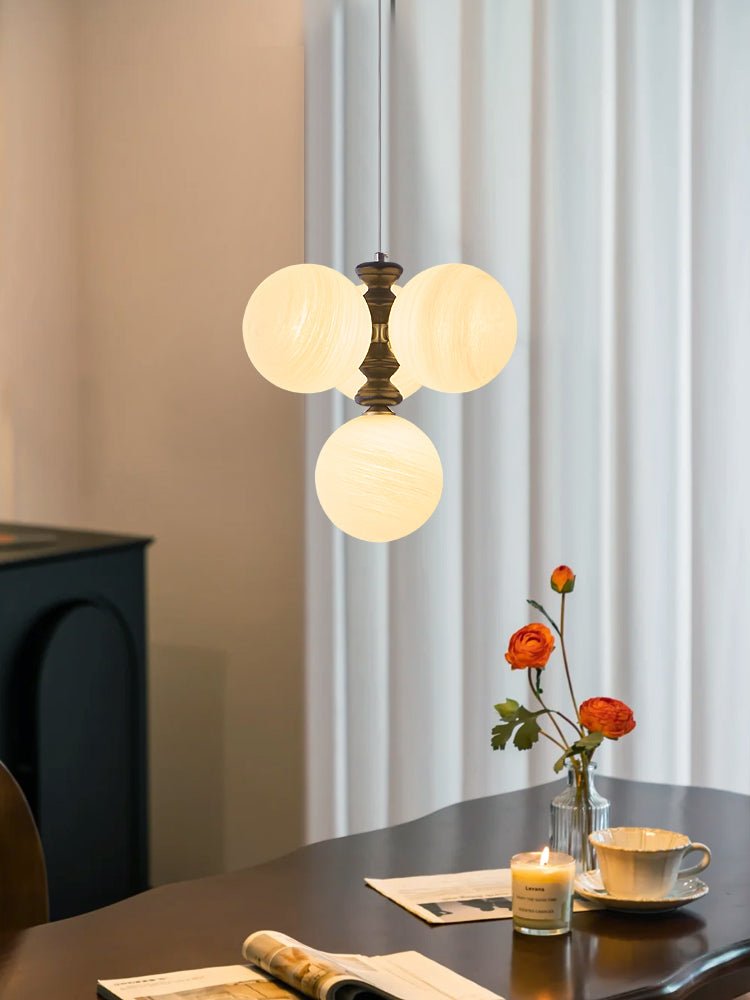Cucarara Traditional Nordic Art Arc Wood Chandelier