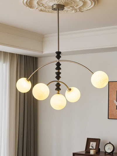 Cucarara Traditional Nordic Art Arc Wood Chandelier