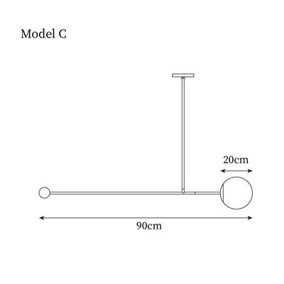 Orbital Balance Modern Linear Pendant Light - Neutral Decor