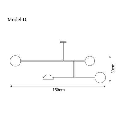 Orbital Balance Modern Linear Pendant Light - Neutral Decor