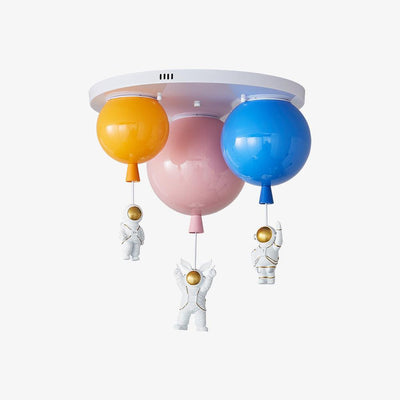 Lumanelle Ceiling Lamp Astronaut Glossy Balloon for Kid's Room