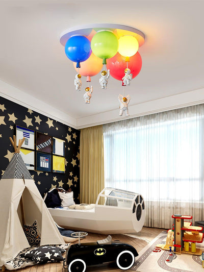 Lumanelle Ceiling Lamp Astronaut Glossy Balloon for Kid's Room