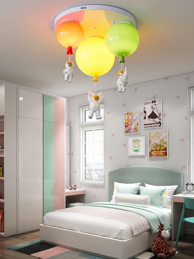 Lumanelle Ceiling Lamp Astronaut Glossy Balloon for Kid's Room