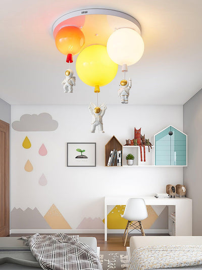 Lumanelle Ceiling Lamp Astronaut Glossy Balloon for Kid's Room