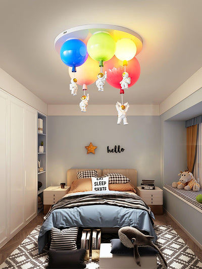 Lumanelle Ceiling Lamp Astronaut Glossy Balloon for Kid's Room