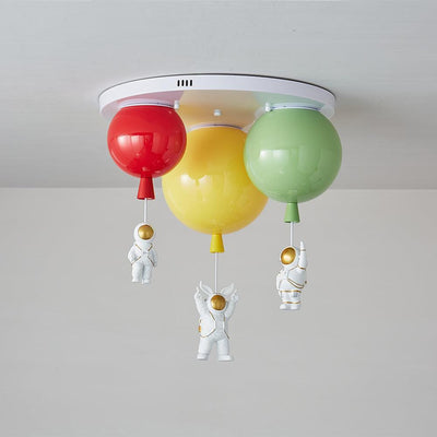 Lumanelle Ceiling Lamp Astronaut Glossy Balloon for Kid's Room