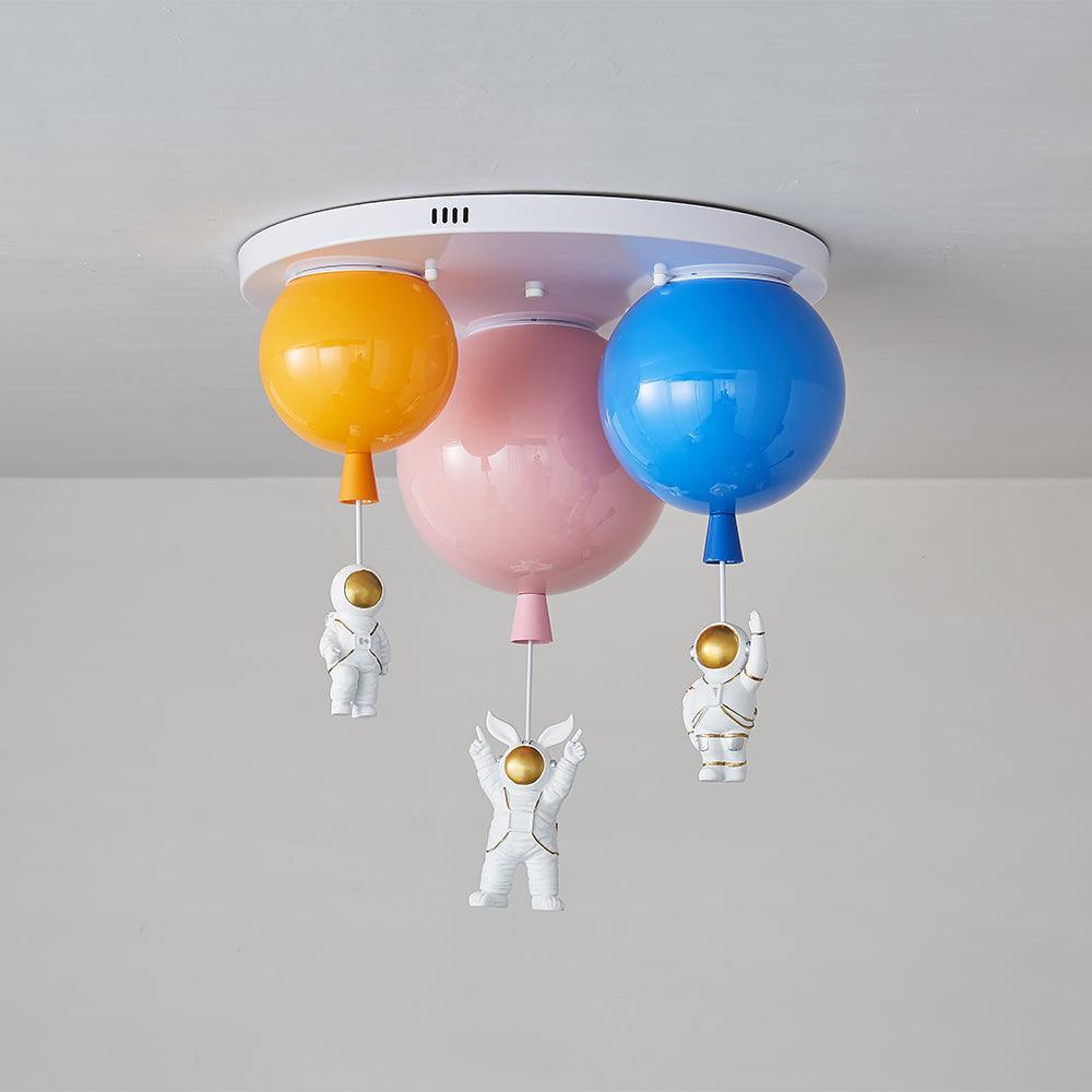 Lumanelle Ceiling Lamp Astronaut Glossy Balloon for Kid's Room